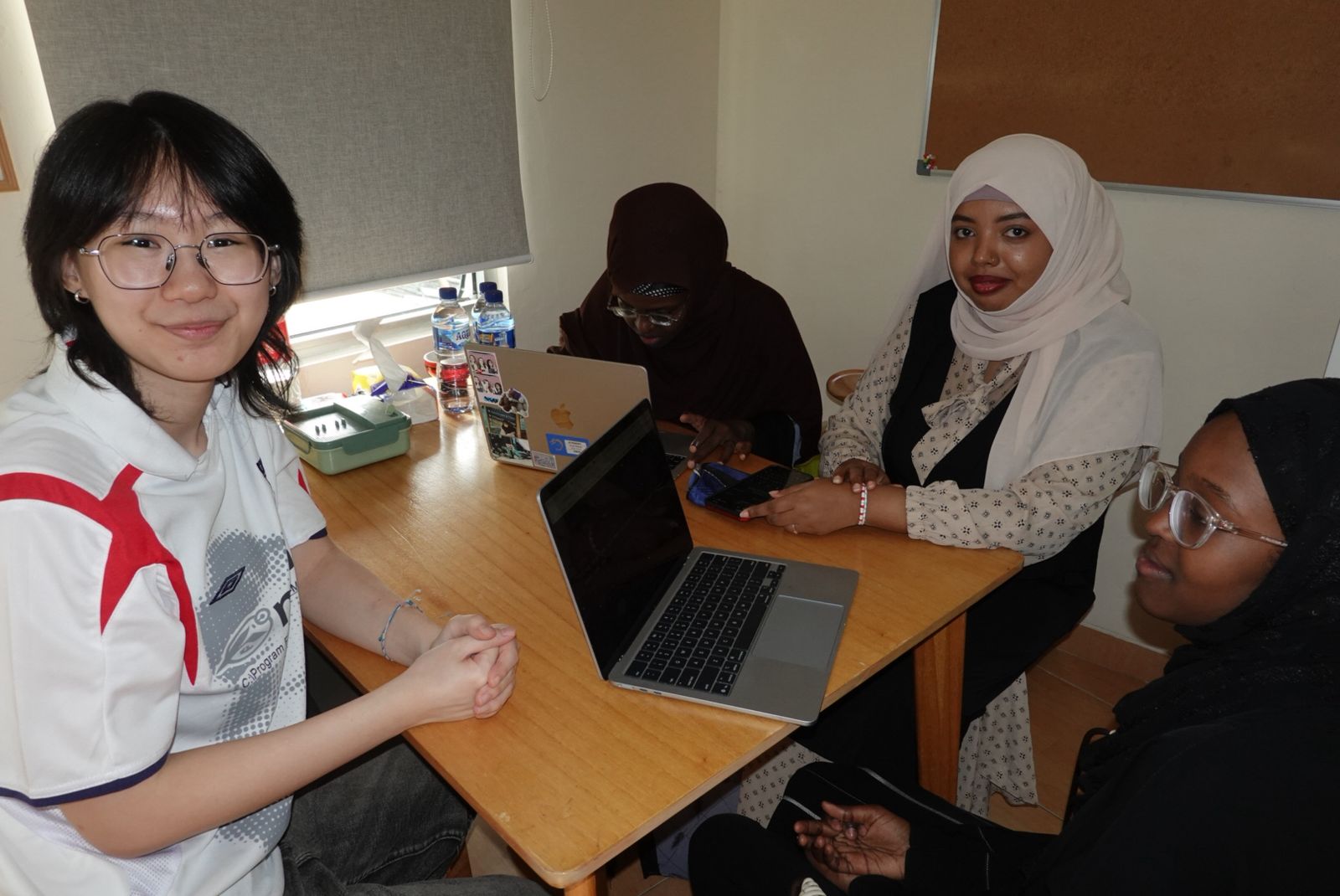 Group of teacher and students